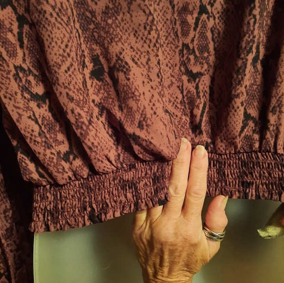 Cupcakes and Cashmere Plum Snake Blouse - Picture 5 of 9